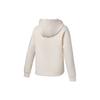 Li Ning Womens Fitness Series Solid Color Loose Hooded Pullover Sweatshirt Women Tops Off-White AWDS036-9