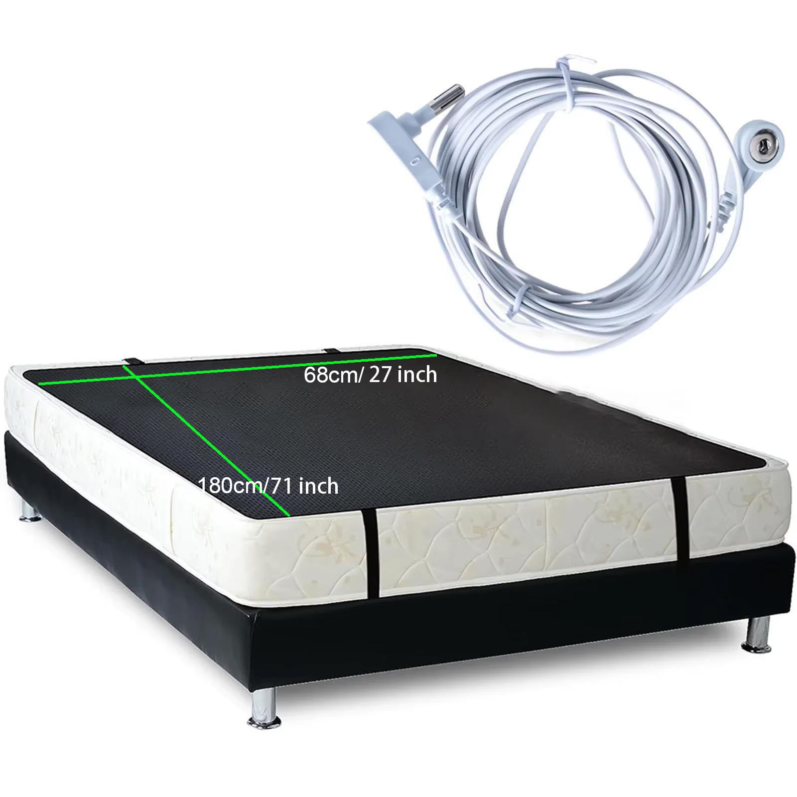 

68x180 см заземляющий коврик чехол для матраса антистатические заземляющие простыни для улучшения сна заземляющий коврик электроприборы US Plug чёрный