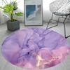 Pink Blue Marble Round Rug Abstract Modern Marbling Art Carpet for Living Room Bedroom Playroom Chair Rugs Non-slip Floor Mat