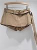 Retro Khaki Slimming Mini Skirt for Women - Autumn 2026 Edition: Anti-Exposure, Versatile, Hip-Hugging Design