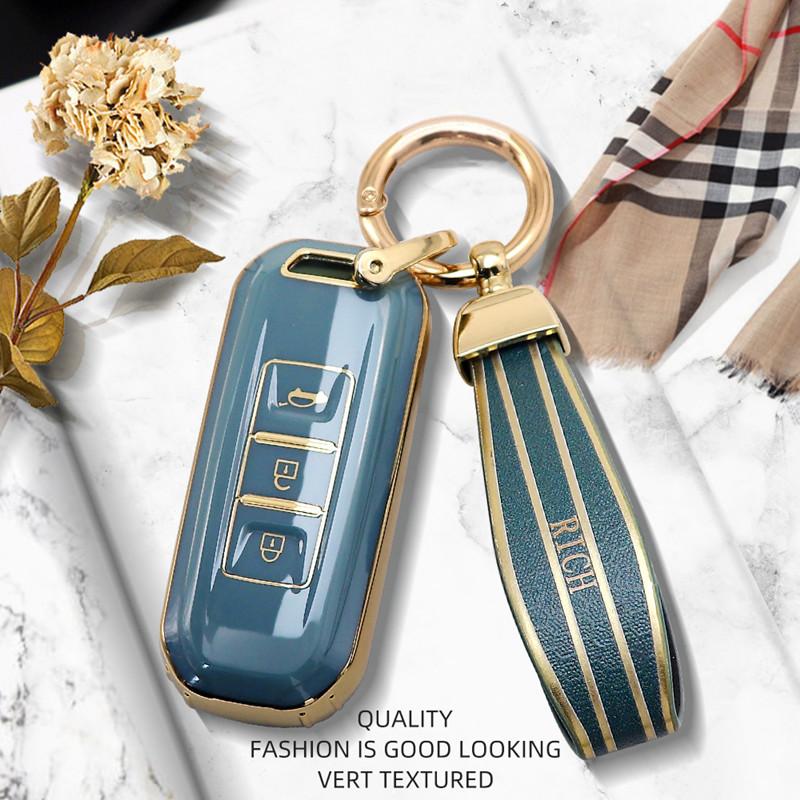 Luxuriöses Golden Edge Fernbedienungsschlüsselgehäuse Vollabdeckung Für Baojun 510 730 360 560 RS5 530 630 Für Wuling Hongguang S Auto