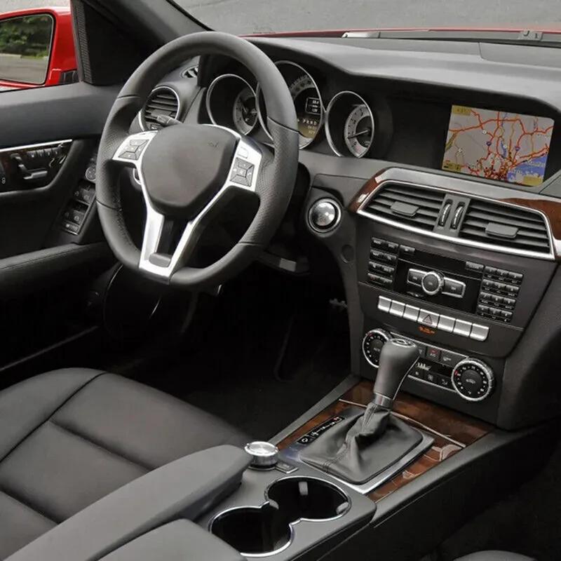 Lenkrad Silber Dekorleiste Zierleiste Für Benz C-KLASSE W204 C63 Für Benz Für E-KLASSE W212 Für E 63 Für Benz