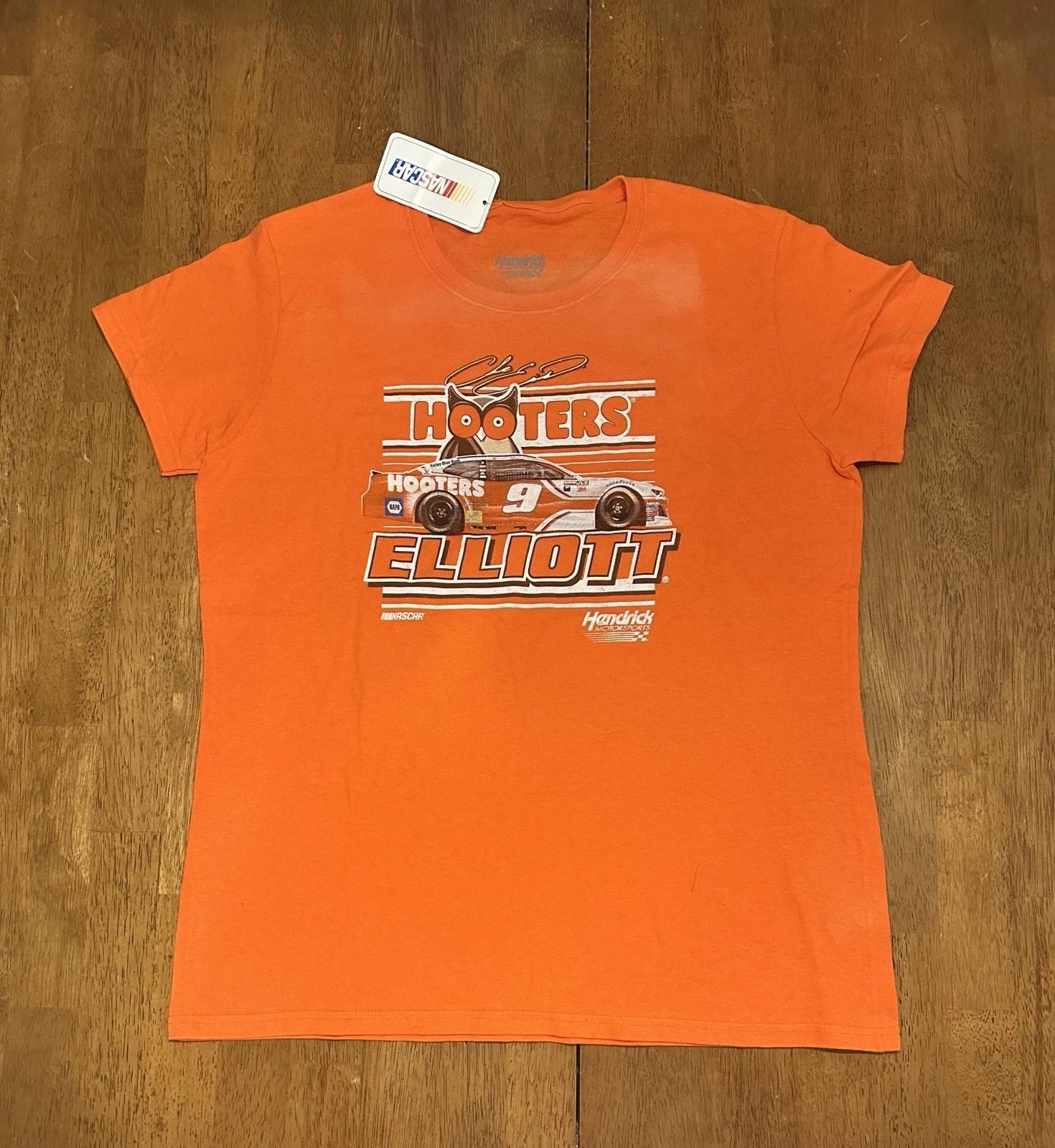 NASCAR Chase Elliott #9 Hooters T Shirt Women’s Large NWT Sun Faded 4XL