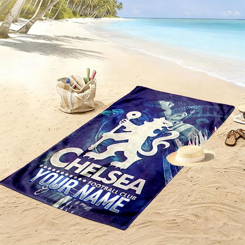 Custom Chelsea Print Beach Towel, Large Soft Quick Dry Towel for Beach Camping Swimming
