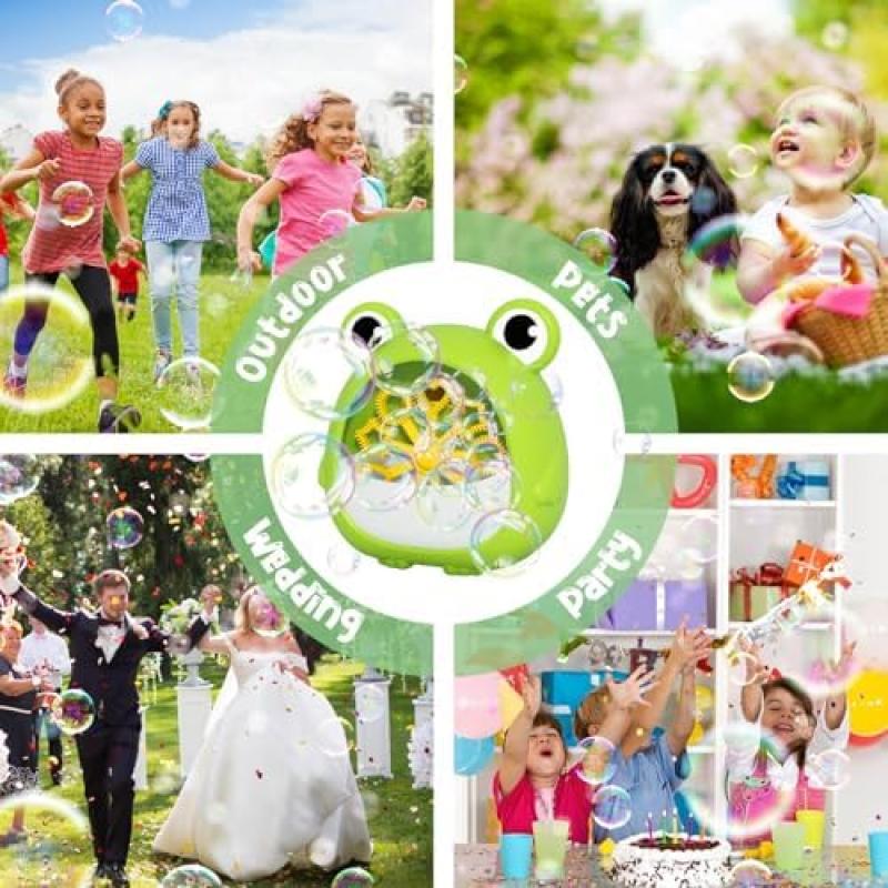 Getatoy Seifenblasenmaschine für Kinder, Automatischer Seifenblasenwerfer mit Seifenblasenlösung, Outdoor-Garten-Hochzeitsspielzeug Geschenk für Jungen Mädchen Alter 3-8