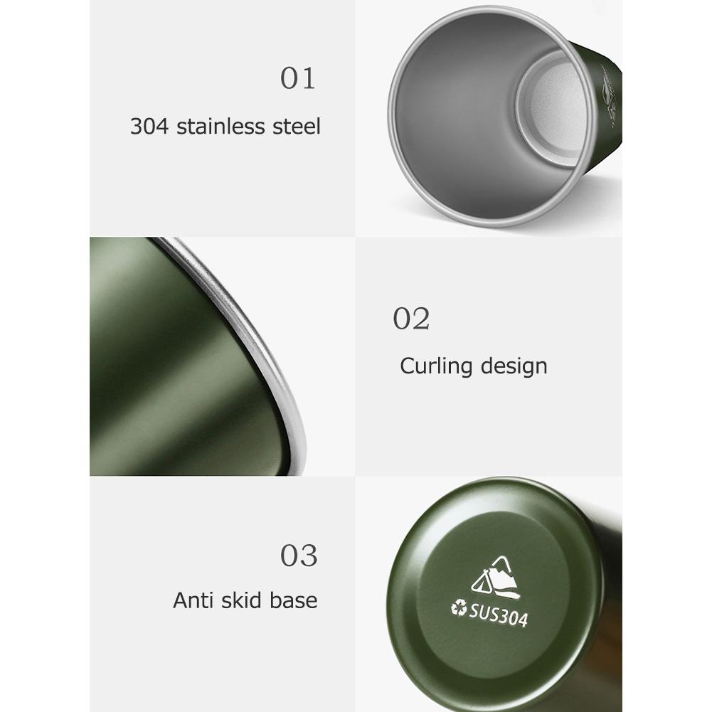 Outdoor Camping Cup Stainless Steel Travel BBQ Coffee Tea Drinking Mugs for Party Wine Beer Bottle Drinkware