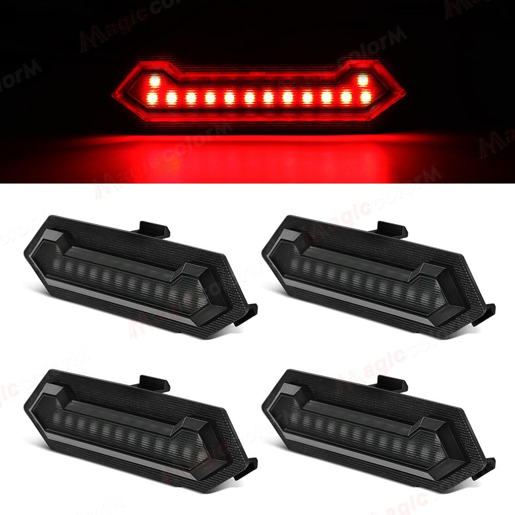 4PCS Grille Lights For Toyota Tacoma TRD Sport Front Grill Car LED White Amber Blue Red Warning Daylights DRL 12V
