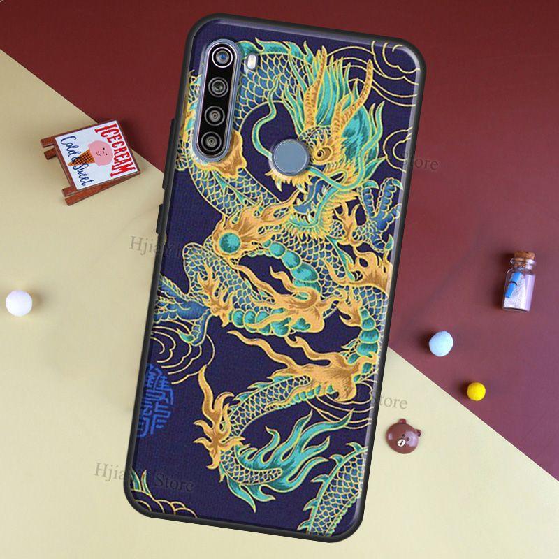 Asian Chinese Dragon Case For Redmi Note 11 Pro Cover For Redmi Note 10 8 9 Pro 9S 10S 9A 9C 9T Redmi 10 Coque