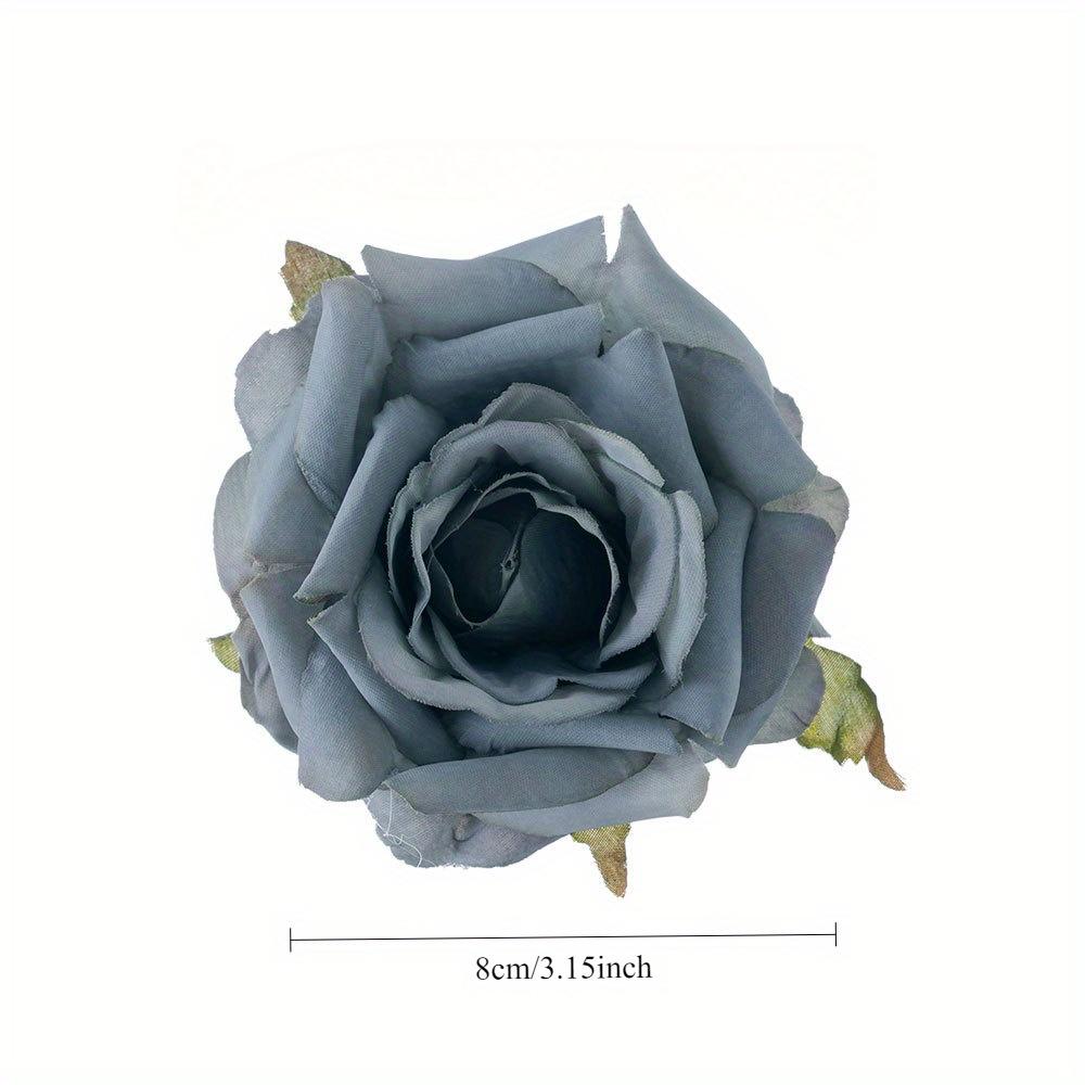 10pcs Color Rolled Edge Rose Head Simulated Flower Home Decoration DIY Wedding Bouquet Flower Arrangement Valentine's Day Party Home Table Decoration