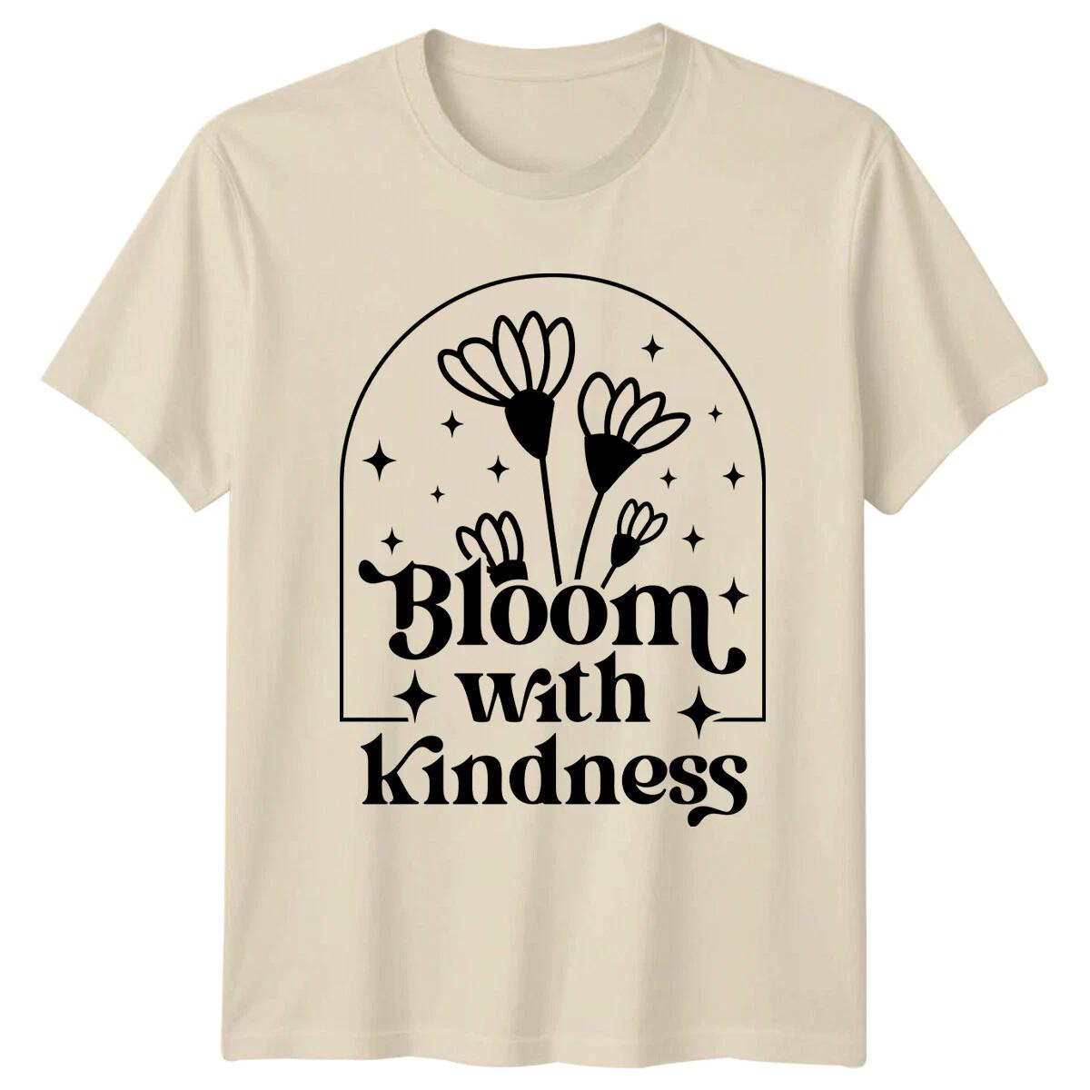 Bloom With Kindness Floral Nature Graphic T-Shirt XS
