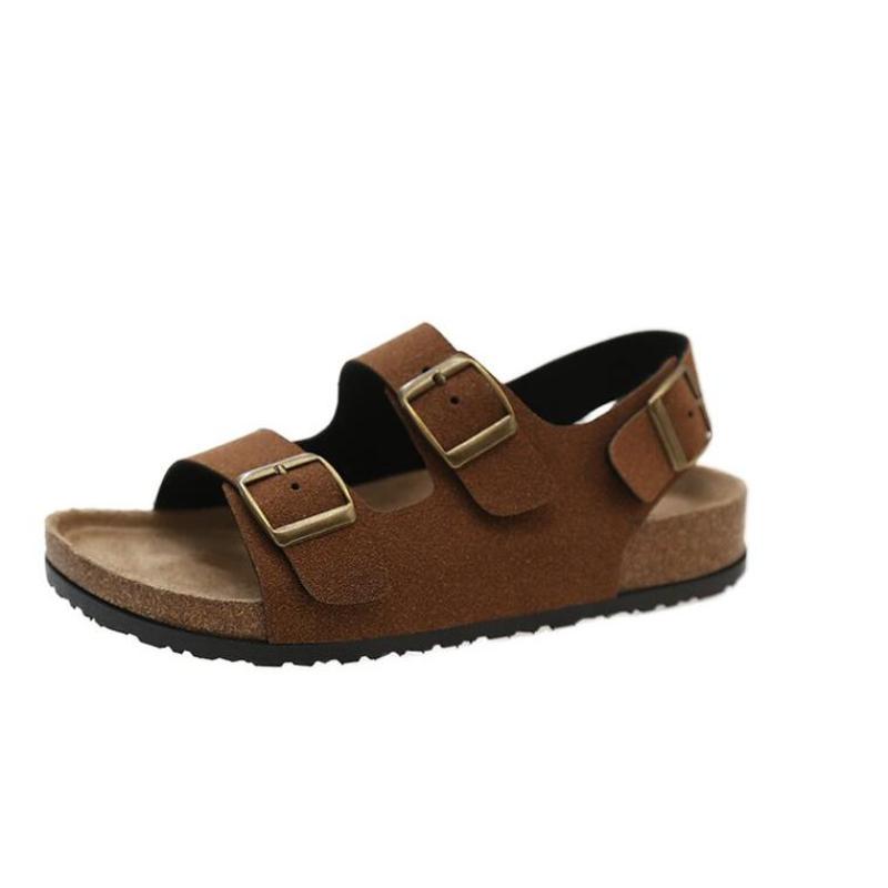 Flat Slippers Women Men Slippers Luxury Indoor Bottom Non Slip Cork Slippers Women's Beach Outdoor Home Flip Flops Sandals2024
