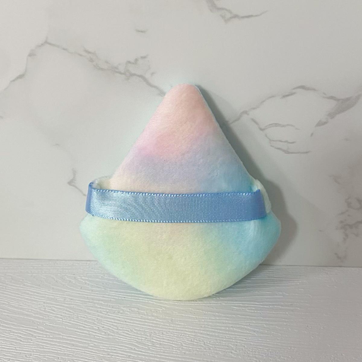 Multi-Color Triangle Velvet Makeup Powder Puff for Setting Powder