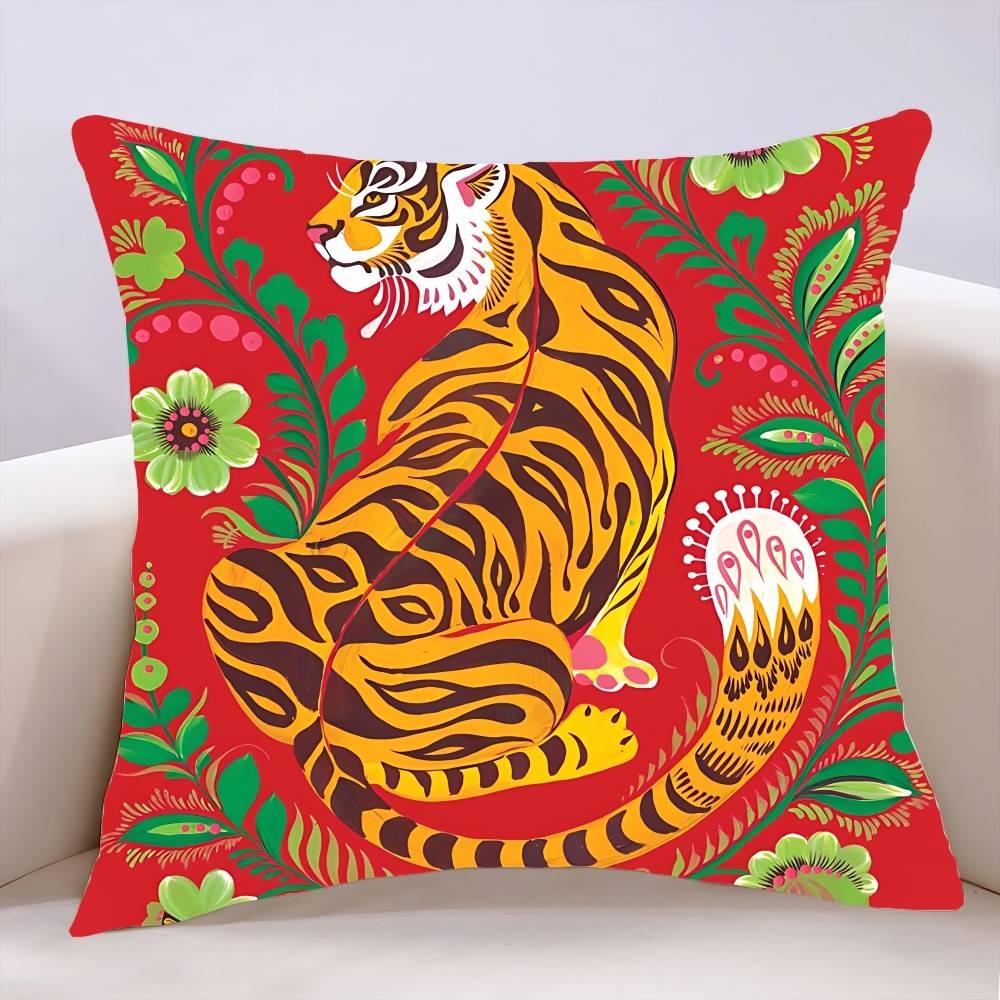 Fashion Leopard Art Tiger Pillow Case Throw Pillow Cover Nordic Style Cushion Covers Home Living Room Sofa Couch Seat Decor