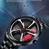 SVJ Men's Watch Car Wheel Modified Rs7 Men's Watch Hydraulic Three-dimensional Hollow Quartz Watch