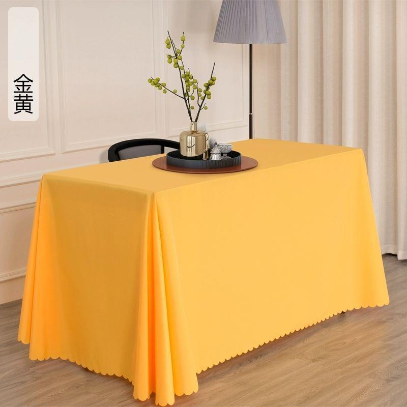 Conference Table Tablecloth Hotel Office Exhibition Advertising Ground Marketing Solid Color Red And White Rectangular Tablecloth Fabric