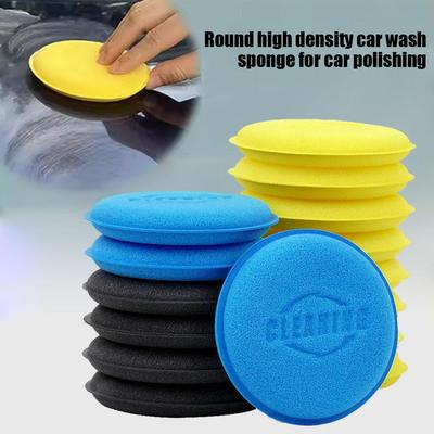 Pack of 10 Car Round Waxing Polish Sponges High Density Foam Applicator Pads Curing and Polishing Sponges Car Detailing Wash