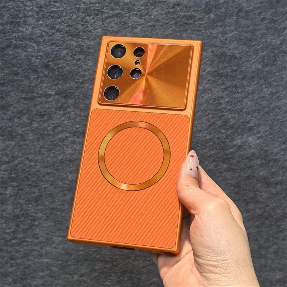 Custodia Magnetica Lusso CD Aurora Protezione Lente S26Ultra per Samsung Galaxy S26 S25 S24 S23 Ultra Copertura Antiurto in Fibra di Carbonio