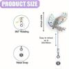 1 2D Sparkling Owl Badge Scroll, Acrylic Telescopic ID Badge Holder, Office, Nurse, Doctor, Night Shift Worker