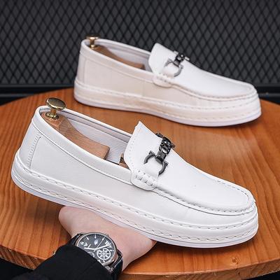Little White Shoes Men's Summer Breathable Casual Shoes Trendy Versatile Simple Single Shoes Men's One-pedal Board Shoes Breathable and Comfortable