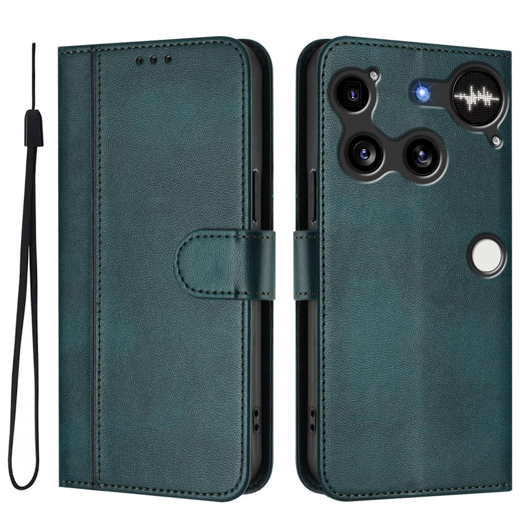 For Nothing Phone (3) 5G Cases Wallet Stand Retro Texture Leather Phone Cover with Lanyard