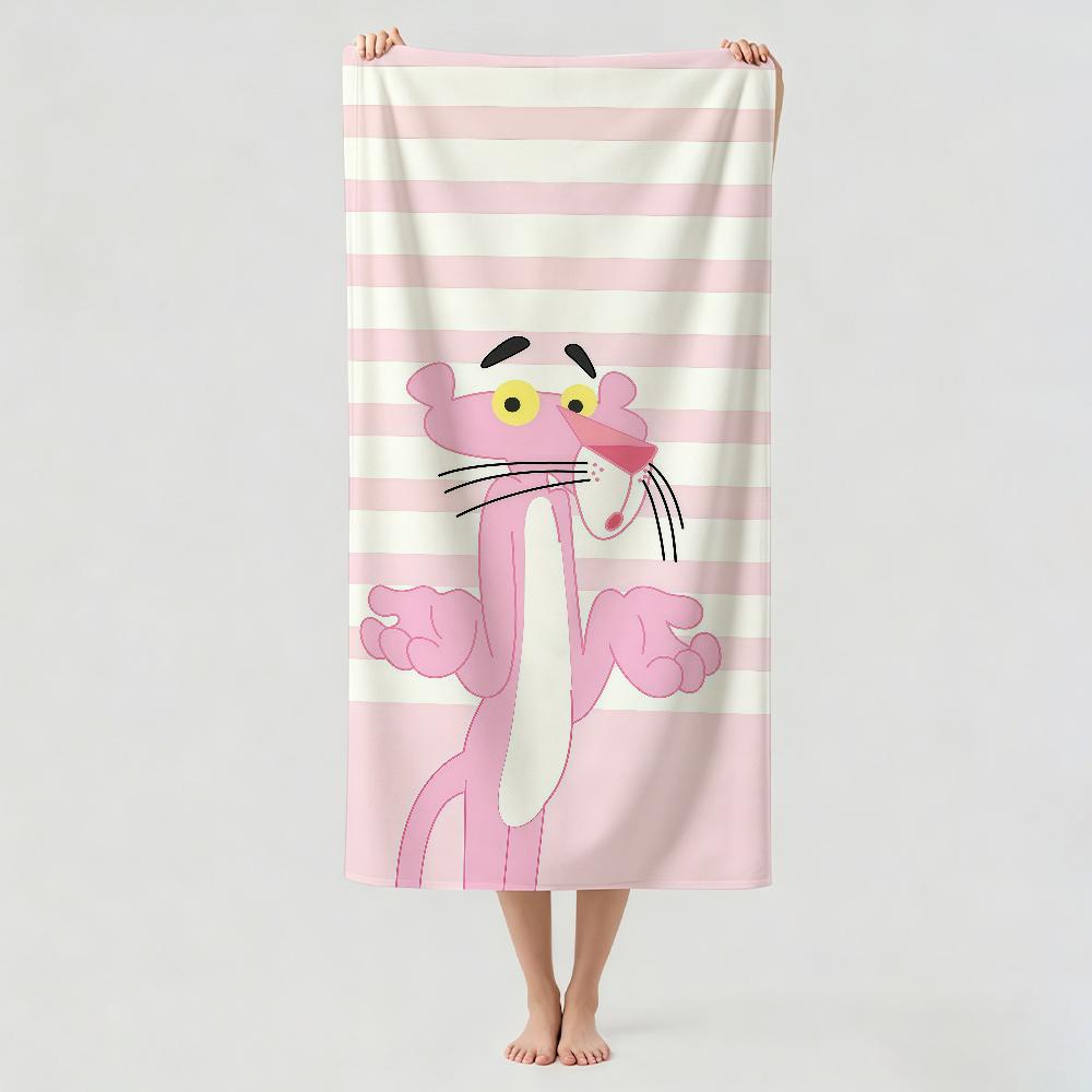 Cartoon cute P-PAN T-THER P-PINK Towel Drying Bath Towel Applicable To Light Swimming Camping Yoga Beach Out