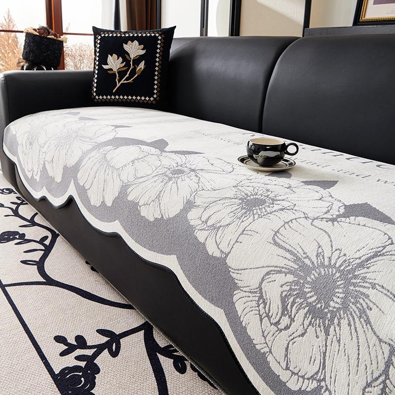 

Подушка для дивана особой формы Универсальная для всех сезонов Новая подушка для сиденья дивана Нескользящая Прямой ряд Трехместная Высококачественная Накидка Тканевое полотенце 90*90cm