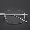 Ultralight Titanium Reading Glasses Square Small Frame Simple Design Anti Blue Light Presbyopia Eyewear Prescription Customize