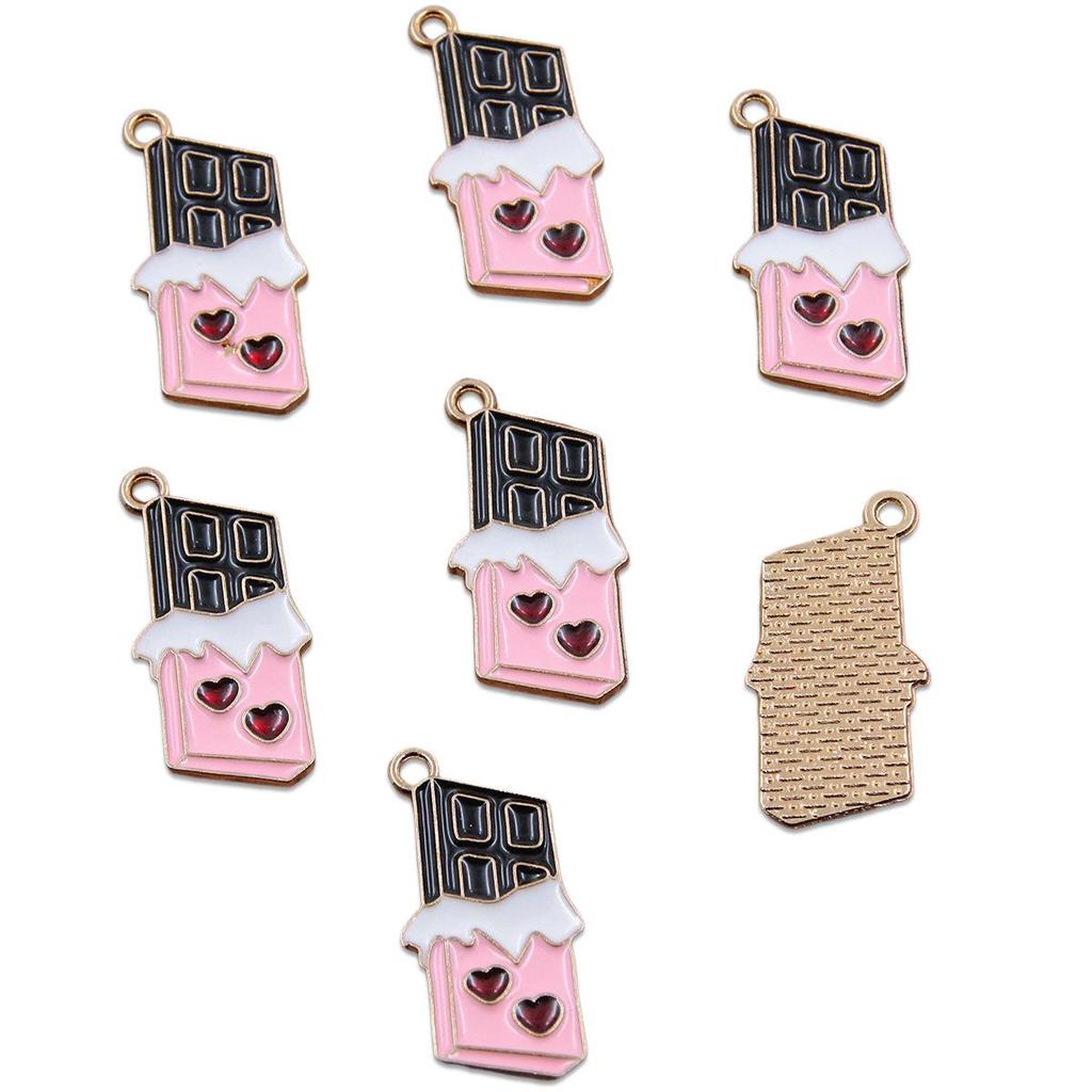 16 Styles KC Gold Drop Oil Fresh Flower Valentine's Day Pendant Charms - Premium and Creative Ornaments