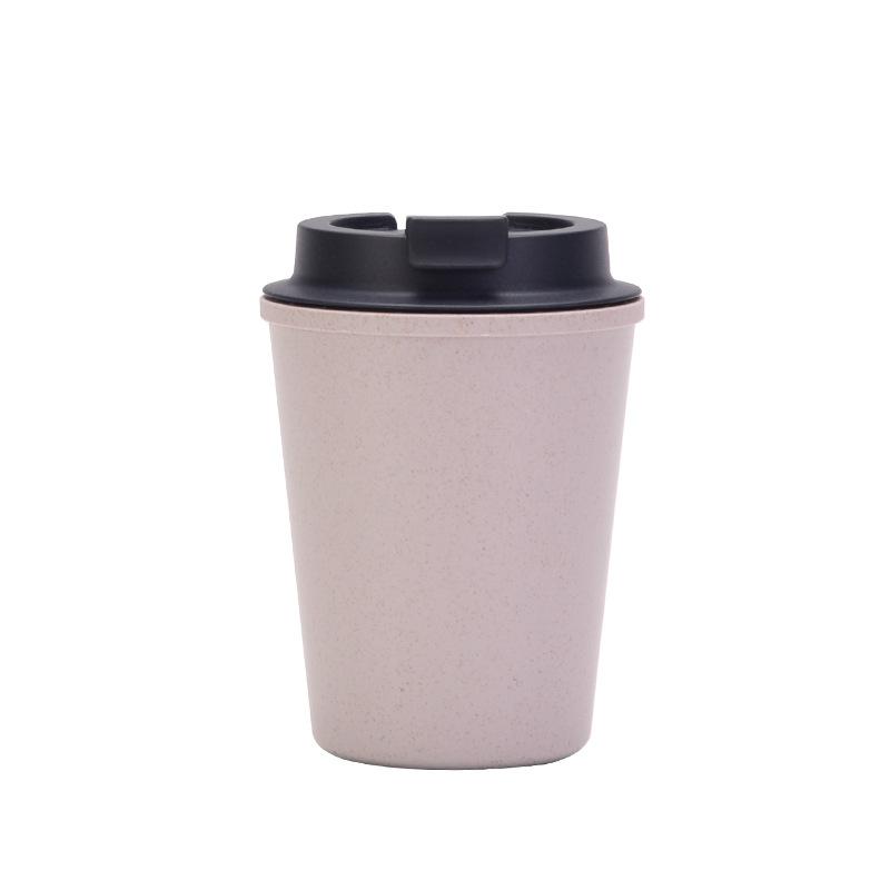 350ml coffee cup double layered water cup portable mini wheat straw coffee cup fashionable car mounted wheat aroma cup canecas