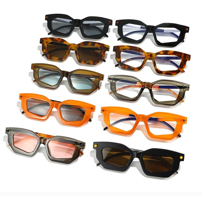 Dropshipping New Fashion Men Women Unique Design Shaped Sunglasses Personalized Street Photography Retro Sun Glasses