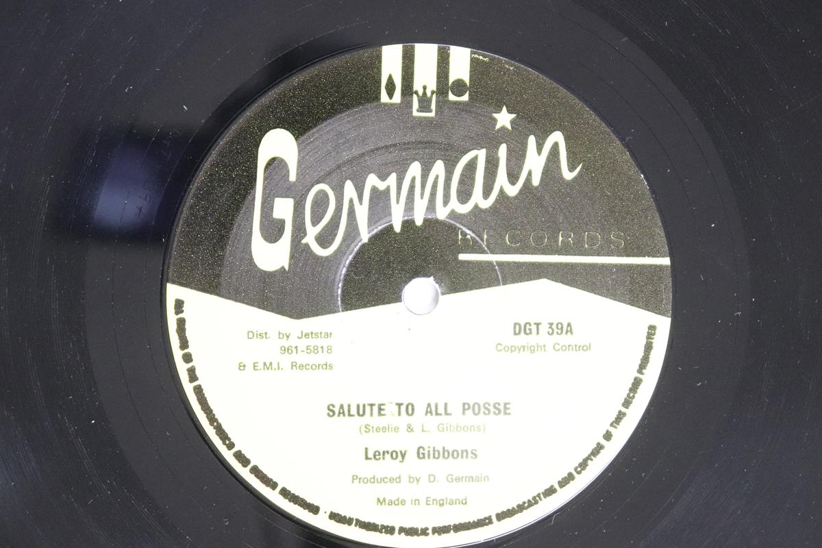 

12inch Record LEROY GIBBONS GERMAIN ALL STARS Salute To All Posse DGT39 GERMAIN RECORDS UK Reggae Ska Dub Used