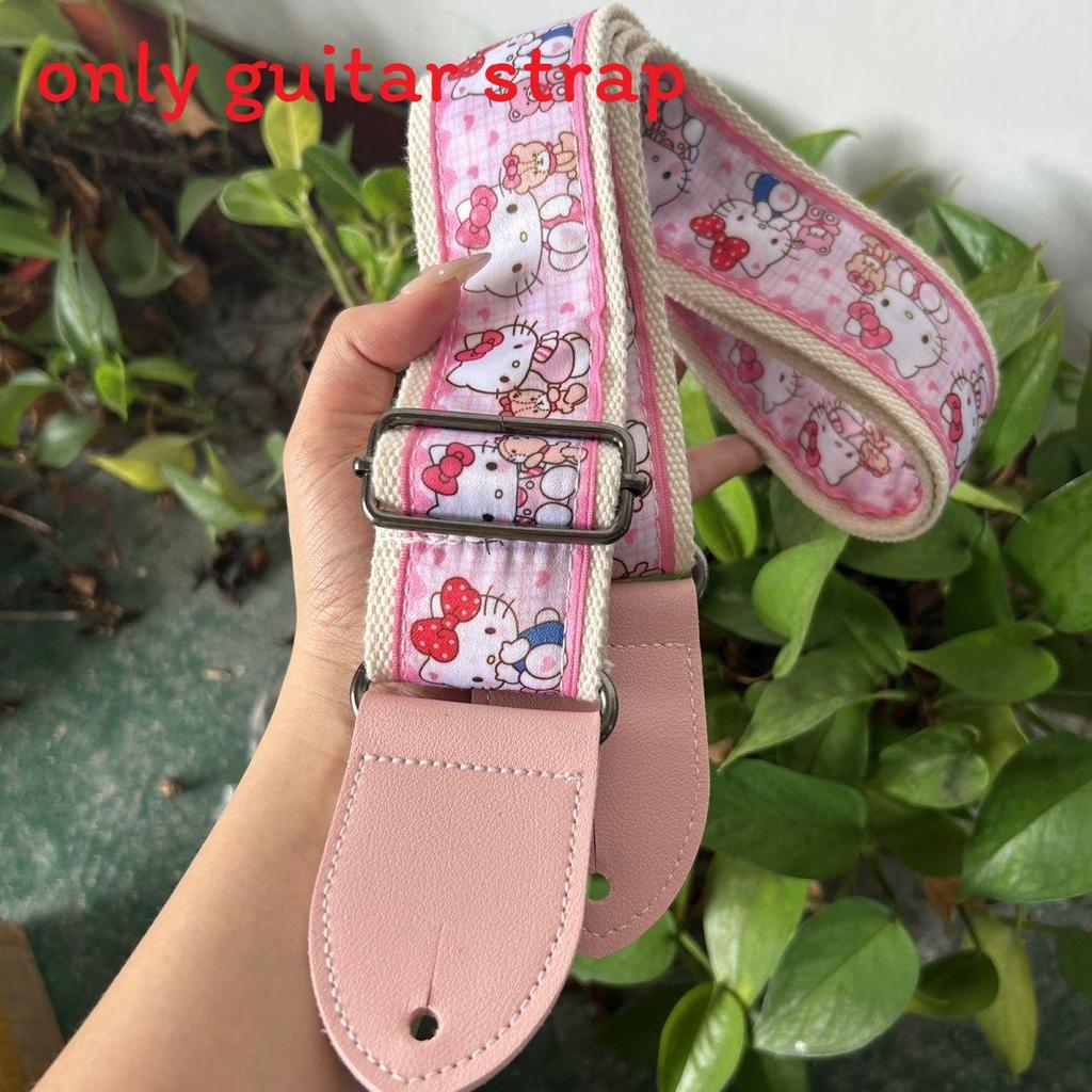 Hello Kitty Guitar Strap With Metal Buckle For Electric Acoustic Bass Ukulele Classical Instruments