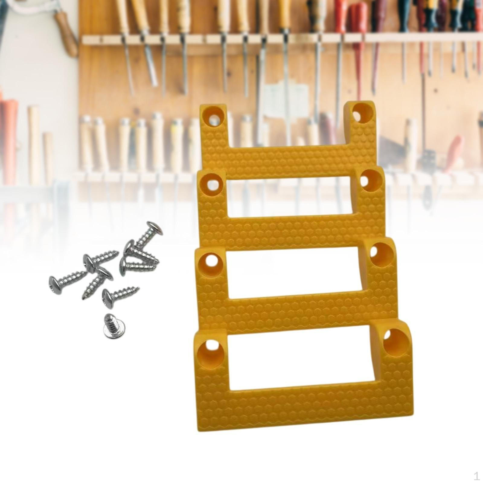 

4 шт. держатель для рулетки, органайзер для гаражного хранения, легко устанавливаемый держатель для инструментов, вешалка жёлтый
