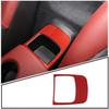 Red Carbon  Rear Armrest Storage Box Panel Cover Trim For Toyota Supra 19-24