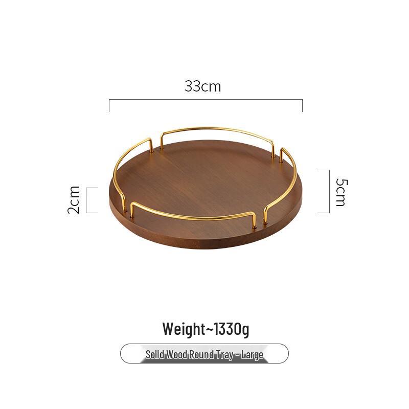 Ru Han Acacia Wood Round Storage Tray