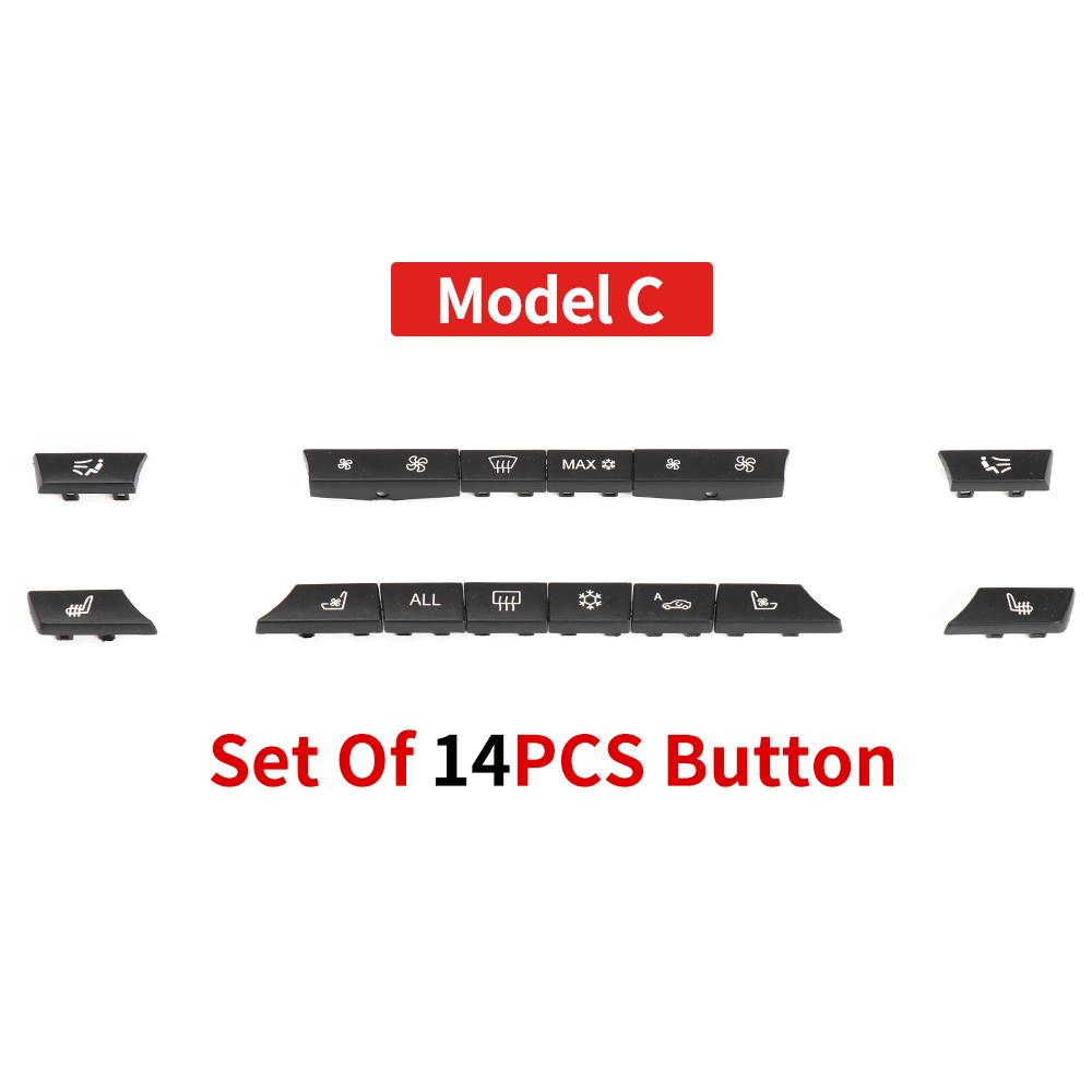 Autokonsole Armaturenbrett Klimaanlage Schalter Tasten Schlüsselkappen Reparatursatz Ersatz für BMW 5 6 7 Serie F10 F02