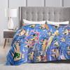 Konata izumi L-Lucky S-Star Blankets  Warm Soft Novelty Plush Throw Blanket For Boy Girl Bed Flannel Bedspread Bed Cover