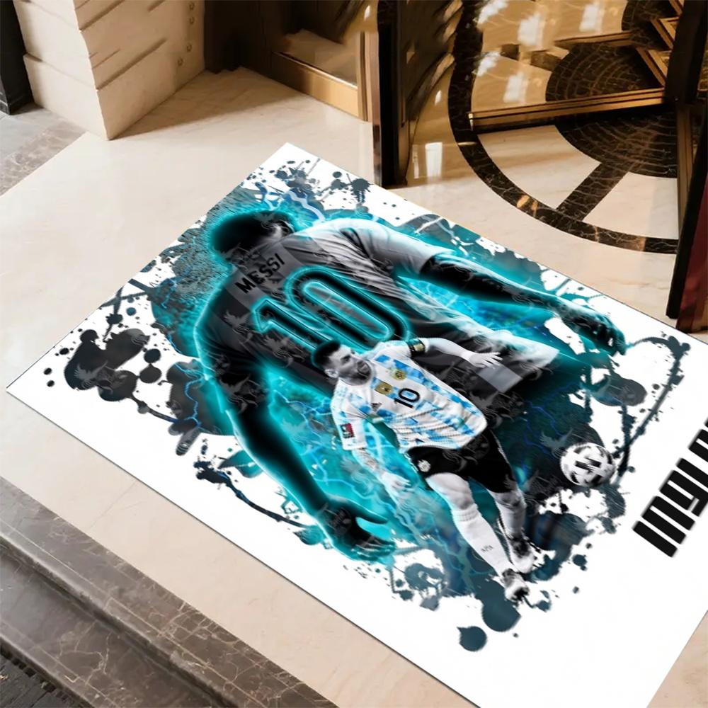 Lionel Messi World Cup Champion Floor Mat Suitable For Kitchen Dining Room Playrooms Hallway Antislip Carpet Office Home Decor Wedding Party Gift