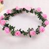 Rose Flower Crown Pannebånd Krans Fest Bryllup Brude Garland Hårbånd Hodeplagg