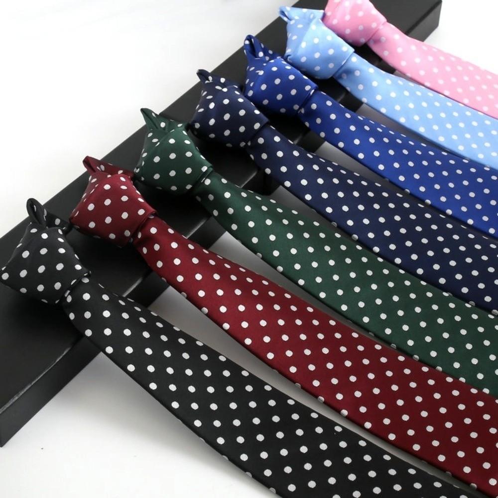 Modern Polka Dot Formal Necktie 8CM Width Business Necktie Groom Men Tie Party