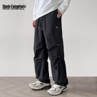 Pantaloni Cargo Paracadute Leggeri Pieghettati da Uomo Mark Fairwhale