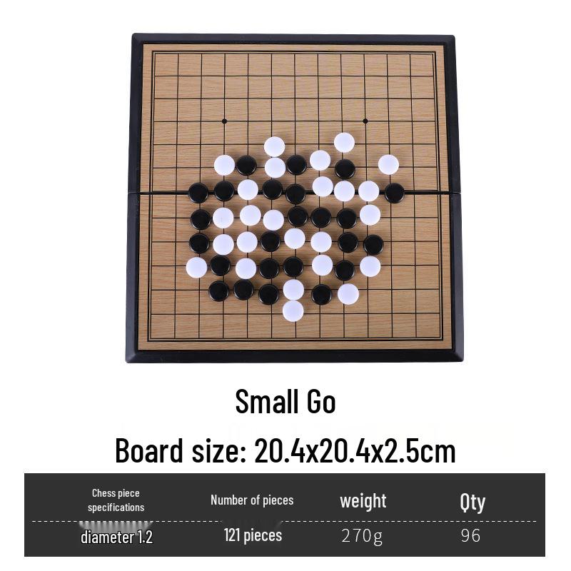 Magnetic Go Five-in-a-Row Foldable Board Game with Black and White Pieces – Educational Toy for All Ages Magnetic Go Five-in-a-Row