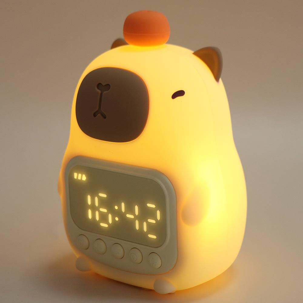 Capybara Shape Capybara Night Light USB Rechargeable Bedside LED Clock  Bedside
