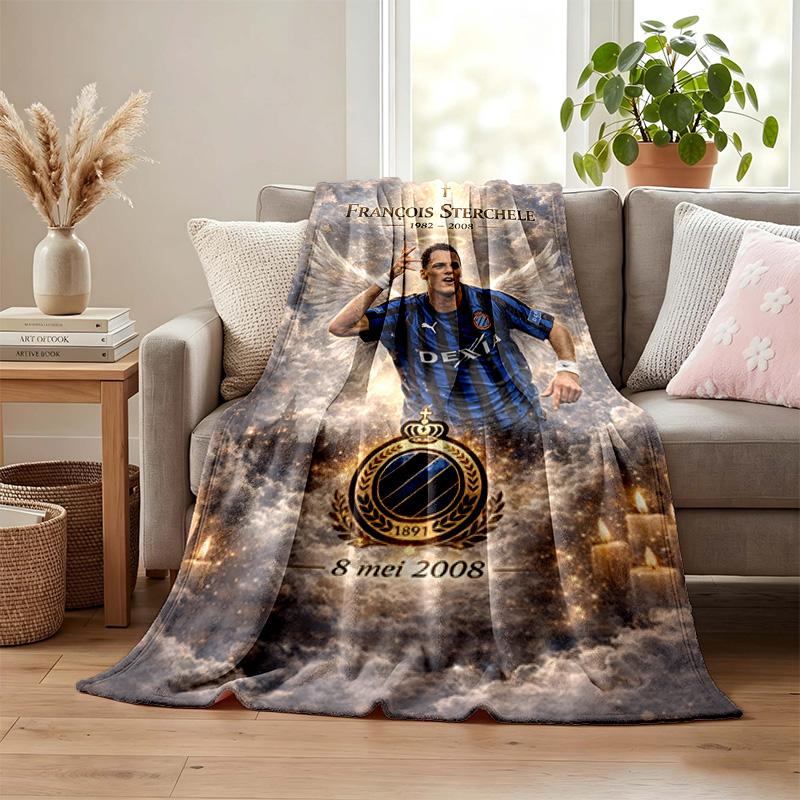 Club Brugge KV blanket Flannel Blanket Soft Cozy Plush Throw for Sofa Bed Lightweight Home Decoration