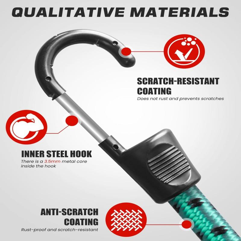 High Elastic Rubber Luggage and Motorcycle Rope - Assorted Colors, Quality Assurance, Hot Sale
