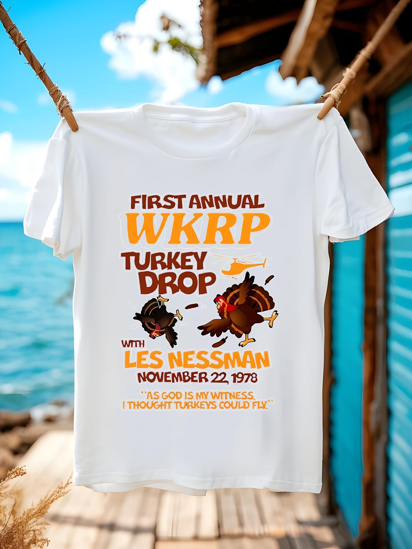1st Annual WKRP Turkey Drop Tshirt Vintage Radio Station ... XL