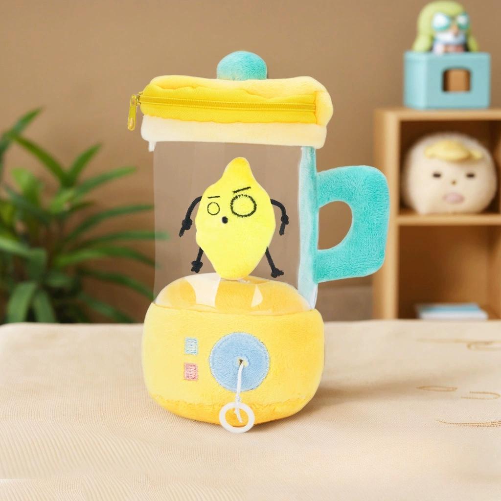 Orange Juicer Plush Toy Funny Drawstring Rotating Carrot Watermelon Banana Lemon Avocado Strawberry Pull Cartoon Stuffed Doll Creative Kid Party Gift