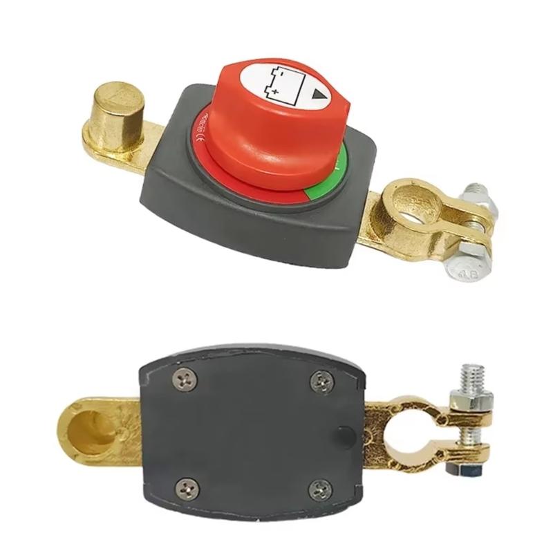 Integrated Emergency Cut Off Switches Accessory for Battery Posts Brass Terminals Connectors Prevents Loose Contacts