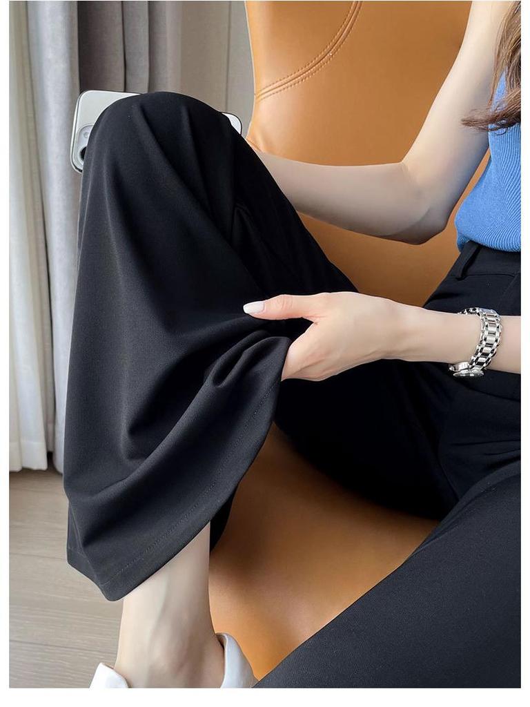 2024 Autumn Korean High Waist Slimming Flared Wide-Leg Pants