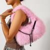 Plush bag women's new autumn and winter leisure chain messenger bag portable fluffy dumpling bag